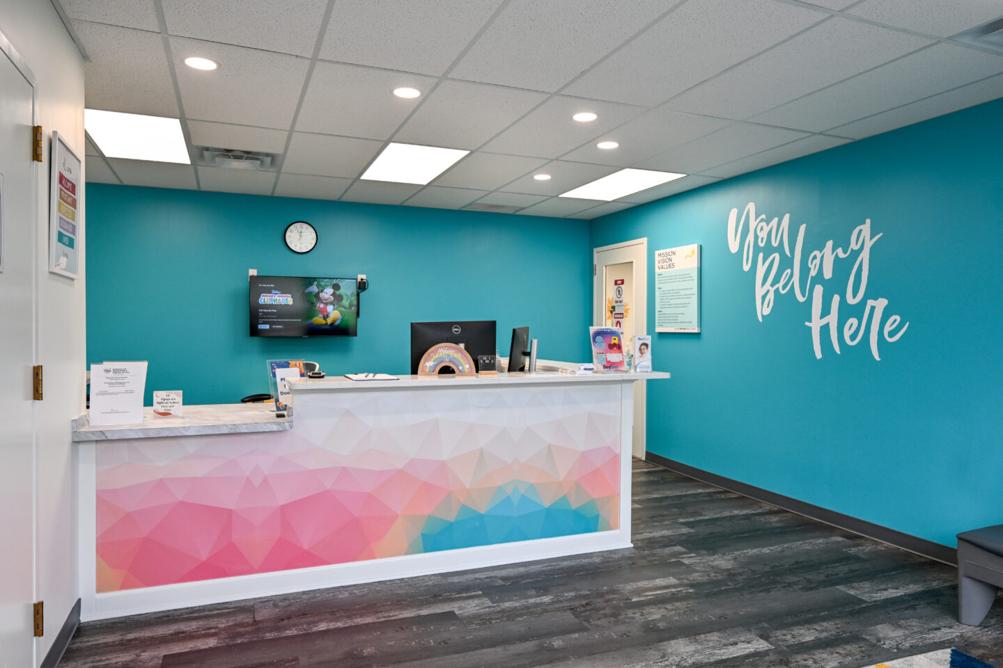 Reception desk at Beyond HC Westlake Ohio office