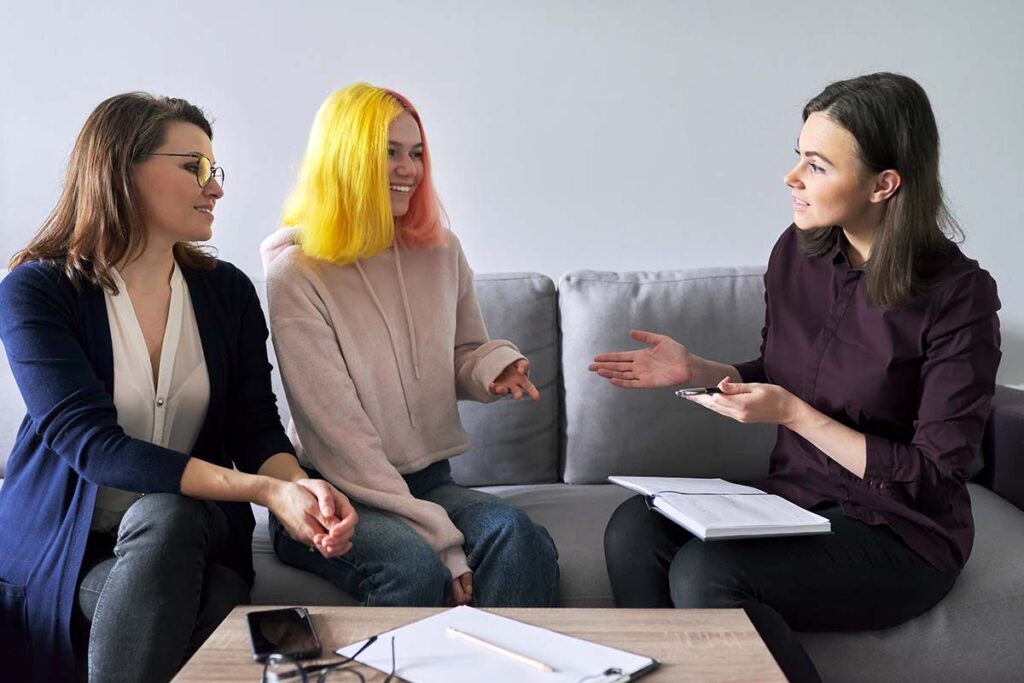 women talking about aetna insurance for mental health